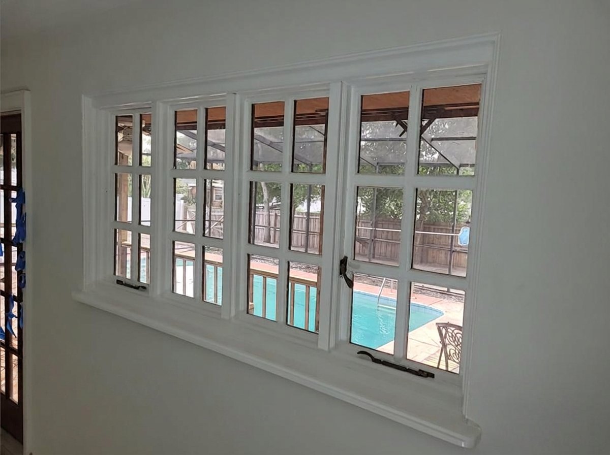Freshly painted white window trim — 192 Velma Dr S, Largo, FL